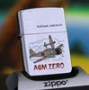 BẬT LỬA ZIPPO CHROME BÓNG SƠN HẤP NHIỆT CHỦ ĐỀ MÁY BAY ĐỜI IX NĂM 1993 ZL36