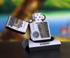 BẬT LỬA ZIPPO CHROME BÓNG SƠN HẤP NHIỆT CHỦ ĐỀ ĐẦU MÁY XE LỬA ĐỜI XV NĂM 1999 ZL57