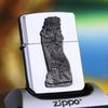 BẬT LỬA ZIPPO CHROME BÓNG CHỦ ĐỀ EMBLEM THỔ DÂN ĐỜI XII NĂM 1996 ZL58