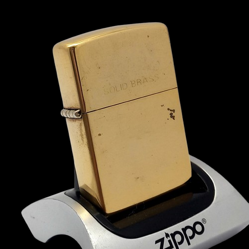 Bật Lửa Zippo Đồng Khối Solid Brass Trơn Bóng Năm 1994 Đời X La Mã ZL722