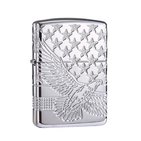 Bật Lửa Zippo 49027 – Zippo Armor MultiCut Patriotic Eagle High Polish Chrome Z262