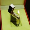 D174 -  Bật Lửa Dupont Sơn Mài Đen Viền Trắng