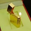 D182 -  Bật Lửa Dupont Mạ Vàng Vân Kim Cương