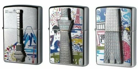 Set 3 Bật Lửa Zippo Tokyo Skytree Sky Tree ZIPPO Set Limited Chỉ SX 634 Bộ Toàn Thế Giới Năm 2011 ZS80