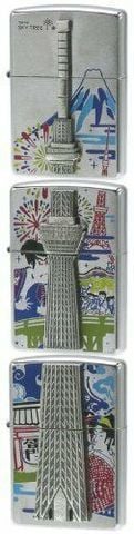 Set 3 Bật Lửa Zippo Tokyo Skytree Sky Tree ZIPPO Set Limited Chỉ SX 634 Bộ Toàn Thế Giới Năm 2011 ZS80