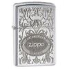 BẬT LỬA ZIPPO CHROME BÓNG CHỦ ĐỀ HOA VĂN LOGO ZIPPO NĂM 2015 Z73