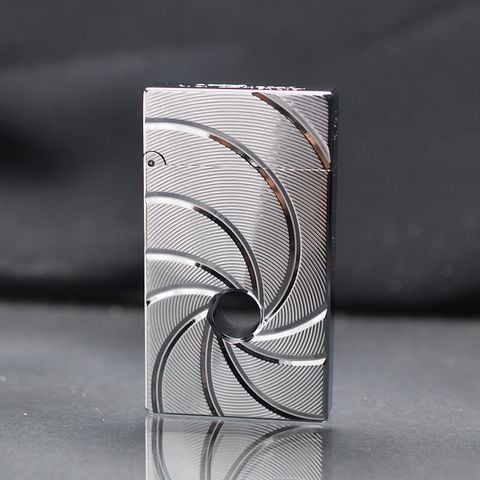 BẬT LỬA DUPONT XĂNG LỖ THỦNG VIÊN ĐẠN 007 MẠ BẠCH KIM SỌC XÉO DX17 SỬ DỤNG XĂNG BẬT LỬA ZIPPO