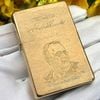ZIPPO VINTAGE BRASS KHÔNG CHẶT GÓC CHỦ ĐỀ TỔNG THỐNG HOA KỲ RẤT HIẾM ĐỜI V LA MÃ SẢN XUẤT 1989 - ZQH10