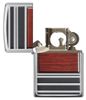 BẬT LỬA ZIPPO CHROME BÓNG VÂN GỖ NỔI DÀNH RIÊNG HÚT TẨU PIPE Z124