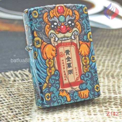 BẬT LỬA ZIPPO KỲ LÂN HỘP MICA Z142