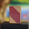 BẬT LỬA ZIPPO BRASS HOA VĂN SƠN ĐỎ NĂM 2015 Z17