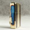 BẬT LỬA ZIPPO USA XUẤT NHẬT MẠ VÀNG NGỰA NỔI NỀN CAFE SANG TRỌNG - ZN95