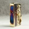 BẬT LỬA ZIPPO USA XUẤT NHẬT MẠ VÀNG NGỰA NỔI NỀN CAFE SANG TRỌNG - ZN95