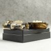 BẬT LỬA ZIPPO USA XUẤT NHẬT MẠ VÀNG NGỰA NỔI NỀN CAFE SANG TRỌNG - ZN95