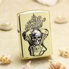 BẬT LỬA ZIPPO ĐỒNG KHỐI AMOR EMBLEM ĐẦU MÁY HARLEY DAVIDSON  ĐẦU LÂU BẢN GIỚI HẠN ZN98