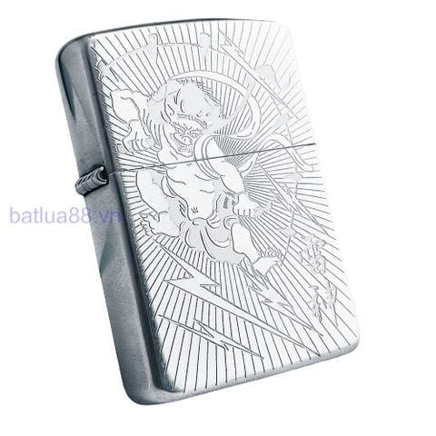 BẬT LỬA ZIPPO BẠC ĐÚC NGUYÊN KHỐI STERLING CHỦ ĐỀ LÔI THẦN NĂM 2005 ZB6