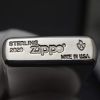 BẬT LỬA ZIPPO BẠC KHỐI STERLING BẢN ARMOR VỎ DẦY TRƠN BÓNG ZB15