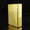 BẬT LỬA ZIPPO REPLICA 1935 ĐỜI ĐẦU 08 MẠ VÀNG CHẶT GÓC EMBLEM SỌC XÉO RẤT HIẾM - ZN105