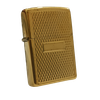BẬT LỬA ZIPPO MẠ VÀNG DẦY 18K GOLD PLATED VÂN KIM CƯƠNG TRÁM ZN108
