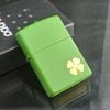 BẬT LỬA ZIPPO SƠN TĨNH ĐIỆN XANH CỎ BỐN LÁ MAY MẮN Z140