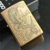 BẬT LỬA ZIPPO MỸ ĐẠI BÀNG EAGLES DARE BRUSHED BRASS - Z186