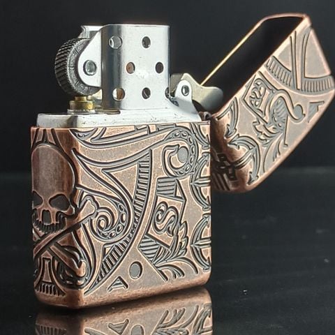 Bật Lửa Zippo 49000 – Zippo Armor MultiCut Nautical Scene Antique Copper Z264