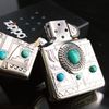 Zippo Nhật Armor dán Ngọc Lam kiểu Ấn Độ ZN113