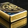 BẬT LỬA ZIPPO HOA VĂN KHẢM XÀ CỪ MẠ VÀNG LA BÀN ZN118