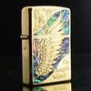 BẬT LỬA ZIPPO ĐÔI CÁNH THIÊN THẦN KHẢM XÀ CỪ MẠ VÀNG TOÀN THÂN ZN120
