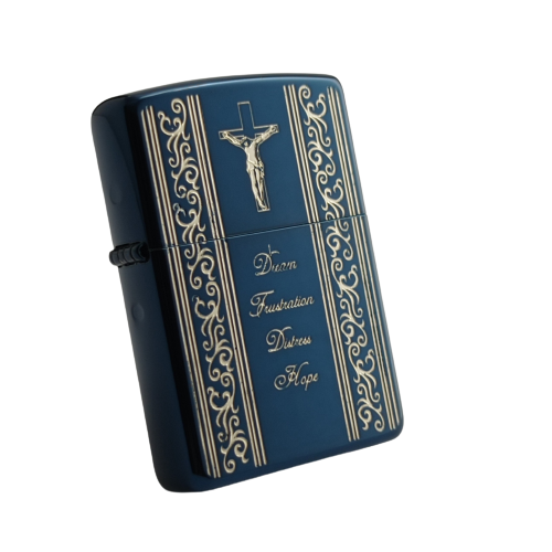 BẬT LỬA ZIPPO MẠ TITANIUM XANH KHẮC CHỦ ĐỀ CÔNG GIÁO NĂM 2016 ZN125