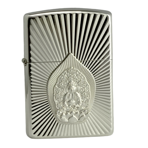 BẬT LỬA ZIPPO ỐP HÌNH PHẬT PHÁT QUANG TRẮNG - ZN127