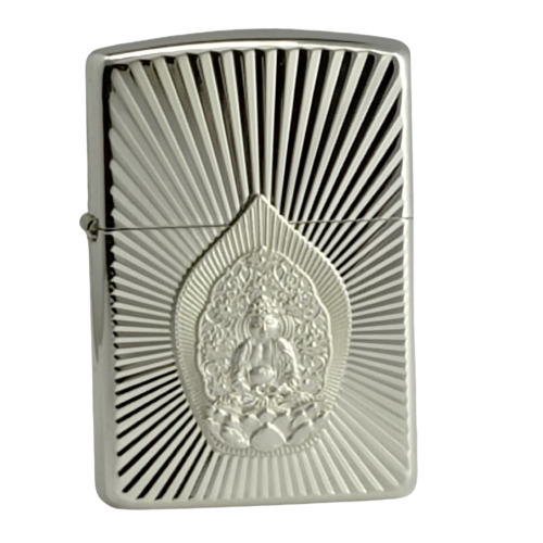 BẬT LỬA ZIPPO ỐP HÌNH PHẬT PHÁT QUANG TRẮNG - ZN127