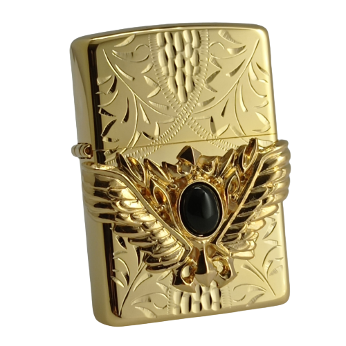 BẬT LỬA ZIPPO ĐÔI CÁNH ĐÍNH ĐÁ VƯƠNG QUYỀN ZN130