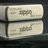 BẬT LỬA ZIPPO BẠC ĐÚC NGUYÊN KHỐI STERLING CỔ NĂM 1995 ĐÃ QUA SỬ DỤNG ZBU52