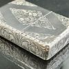 BẬT LỬA ZIPPO BẠC ĐÚC NGUYÊN KHỐI STERLING KHẮC THỦ CÔNG SỦI TAY HOA VĂN KÍN 5 MẶT SẢN XUẤT NĂM 2007 - ZBU48