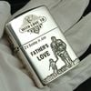 BẬT LỬA ZIPPO ARMOR VỎ DẦY BẠC ĐÚC NGUYÊN KHỐI STERLING CHỦ ĐỀ CHA CON - ZB20