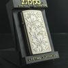 BẬT LỬA ZIPPO STELLING BẠC NGUYÊN KHỐI HOA VĂN BẢN SLIM HIẾM GẶP ZB57