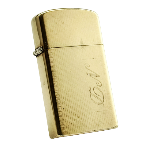 Bật lửa Zippo  Slim 10k GF bọc vàng dầy sản xuất năm 1958 rất hiếm ZQH38