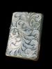BẬT LỬA ZIPPO BẠC ĐÚC NGUYÊN KHỐI STERLING KHẮC THỦ CÔNG SỦI TAY HOA VĂN KÍN 5 MẶT SẢN XUẤT NĂM 2001 - ZBU58