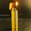 Bật Lửa Catier Pháp Bọc Vàng Vân Xéo Gas Đá Như Dunhill  CT89
