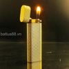 Bật Lửa Catier Pháp Bọc Vàng Vân Xéo Gas Đá Như Dunhill  CT89