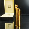 Bật Lửa Dunhill Bọc Vàng Ovan Vân Xéo Lửa Xéo DH93
