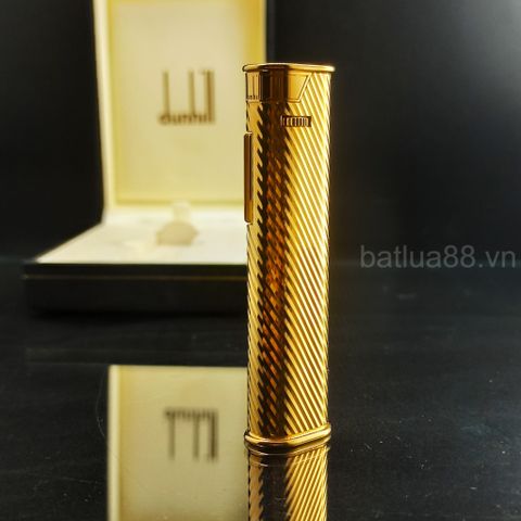 Bật Lửa Dunhill Bọc Vàng Ovan Vân Xéo Lửa Xéo DH93