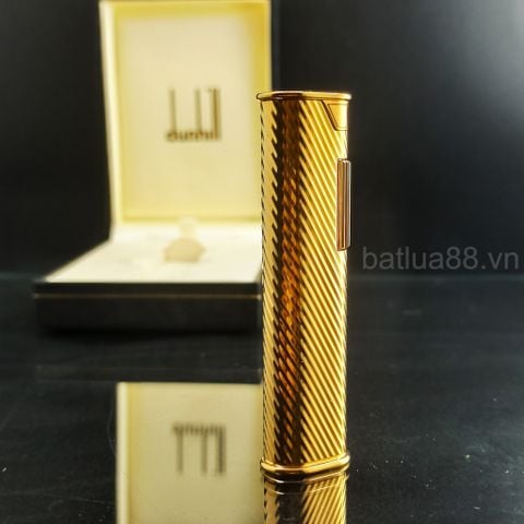 Bật Lửa Dunhill Bọc Vàng Ovan Vân Xéo Lửa Xéo DH93