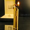 Bật Lửa Dunhill Bọc Vàng Ovan Vân Xéo Lửa Xéo DH93