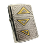 Bật Lửa Zippo Used Họa Tiết Thổ Cẩm Đắp Nổi Bạc Vàng Rất Hiếm Đời V La Mã Năm 1989 ZQHU8