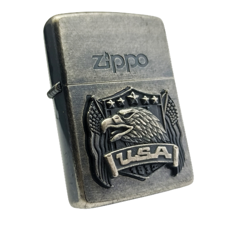 Bật Lửa Zippo Used Chủ Đề Đầu Đại Bàng USA Cực Hiếm Đời IX La Mã Năm 1993 ZQHU10