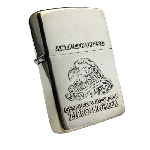 Bật Lửa Zippo Used Chủ Đề Đầu Đại Bàng USA Đắp Nổi Cực Hiếm Đời VII La Mã Năm 1991 QHU14