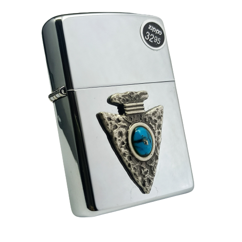 Bật Lửa Zippo Mũi Giáo Đá Ngọc Lam Đời Mộc Đáy Kép XVI La Mã năm 2000 ZL289