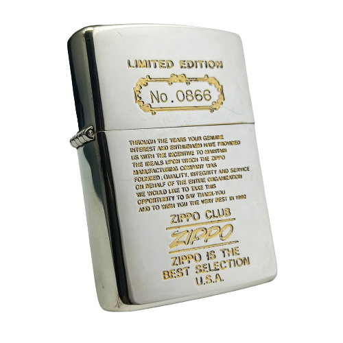 Bật Lửa Zippo Mạ Bạc Demi Vàng Bản Giới Hạn đời VIII La Mã năm 1992 ZL296